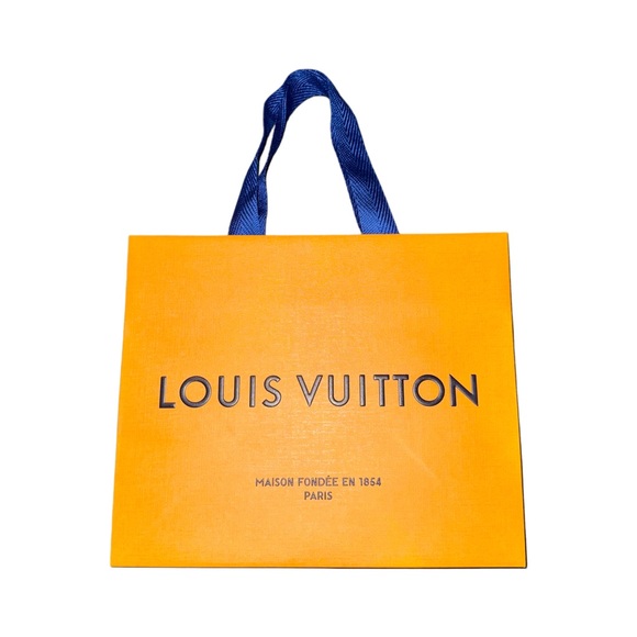 Louis Vuitton Handbags - Louis Vuitton Orange Bag with Blue Handles